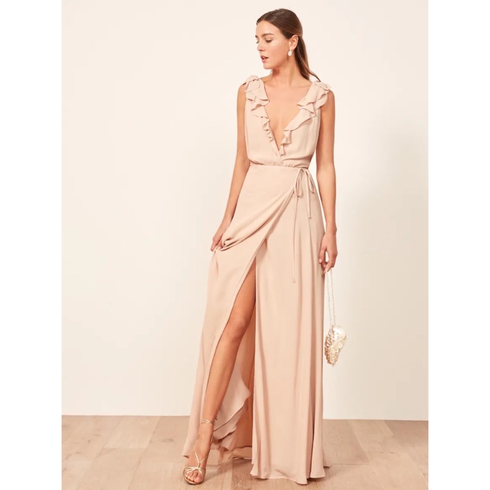 Reformation Champagne Peppermint Dress - Picture 1 of 4